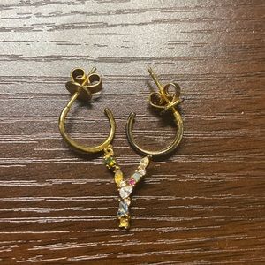 Pdpaola Letter Y Earrings